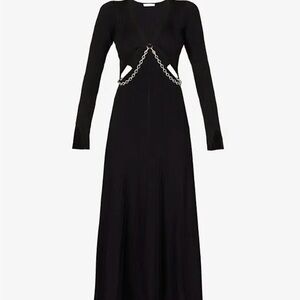 Jonathan Simkhai Black Long Sleeve Chain Dress